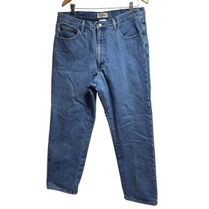 LL Bean Classic Fit Fleece Lined Jeans Mens Medium Wash Blue Denim Pants #BN